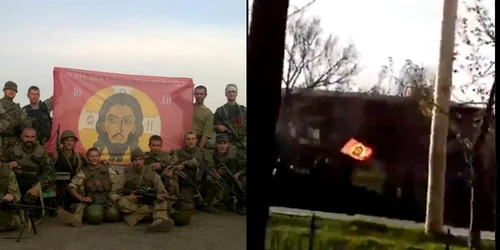 Steagul folosit de rusi in Ucraina  FOTO captura x Catfitz png