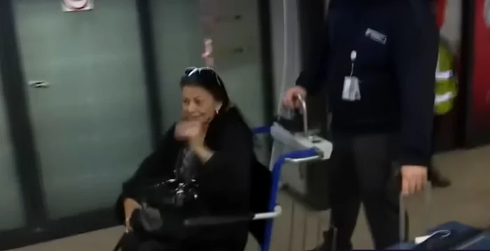 Elena Cârstea în scaun cu rotile / foto: captura video spynews