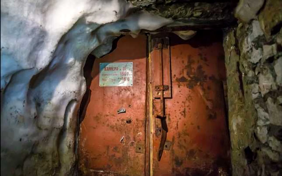 Una din camerele frigiderului în care temperatura este de -18 grade Celsius. FOTO:englishrussia.com