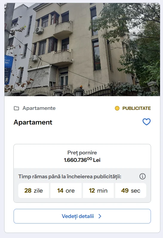Un apartament de lux și un ceas elvețian, cele mai valoroase bunuri vândute la licitație de ANAF