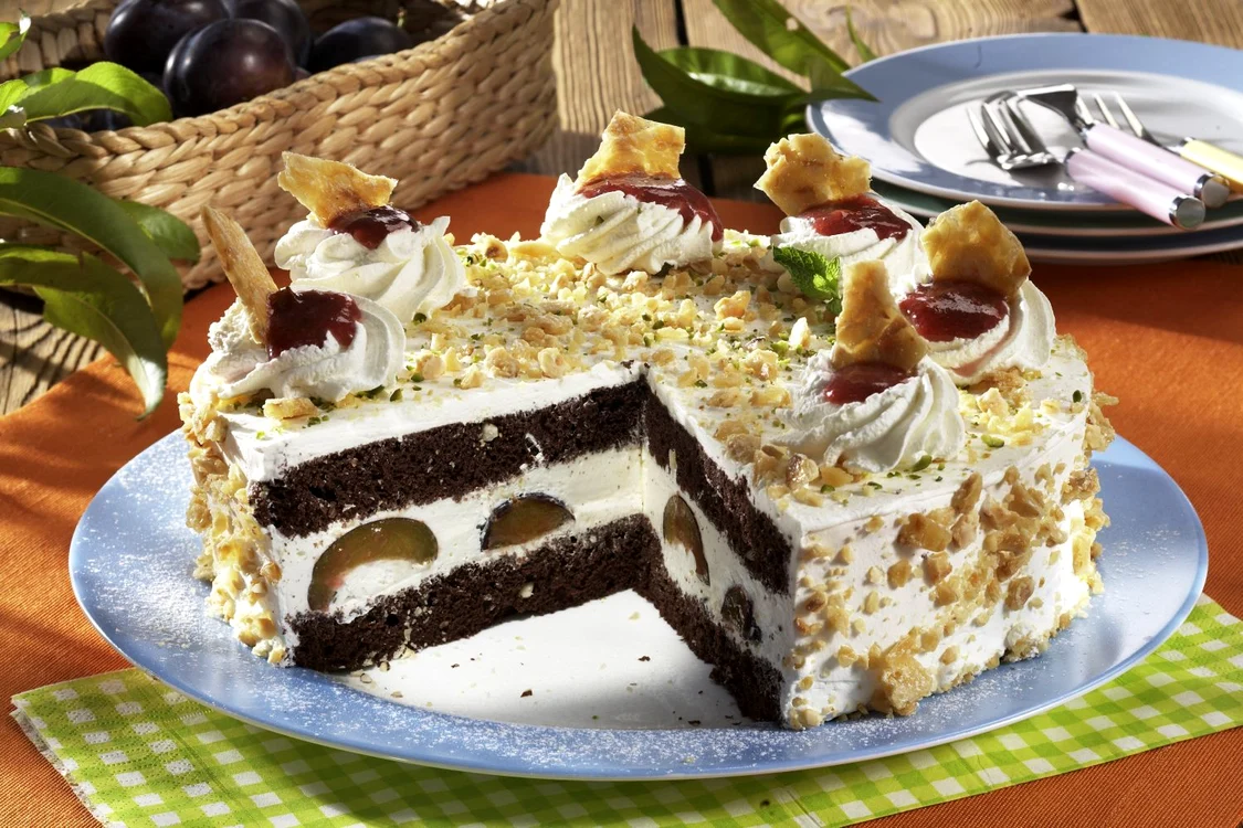 Cream Cake with Plums jpeg