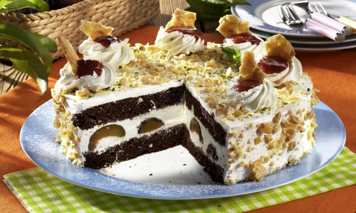Cream Cake with Plums jpeg