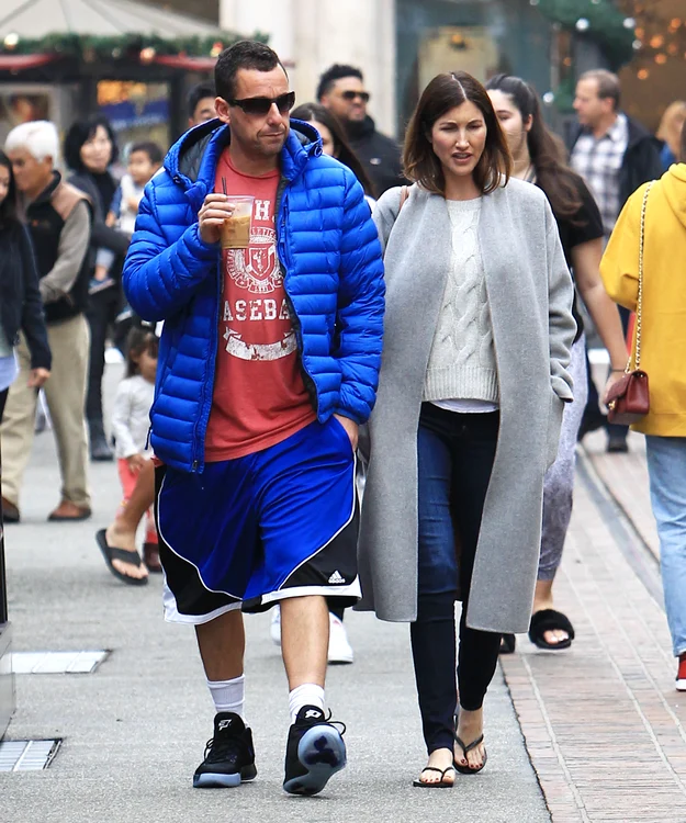 Exclusive Adam Sandler & Jackie Sandler Go Shopping At The Grove jpeg