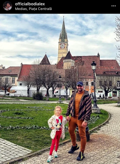 Alex Bodi şi fiica sa, în Mediaş
