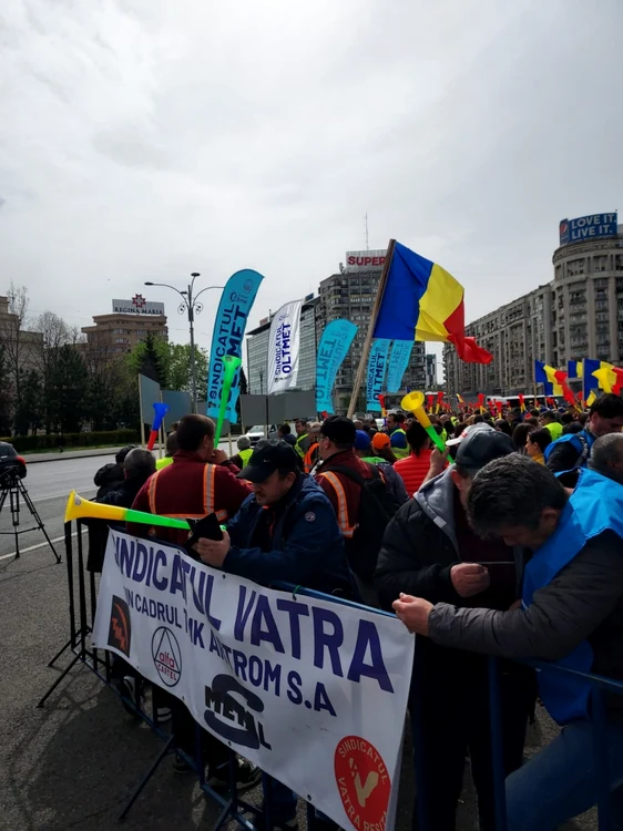 Sindicaliştii TMK au protestat în faţa Guvernului şi cu două luni în urmă FOTO: arhiva Adevărul