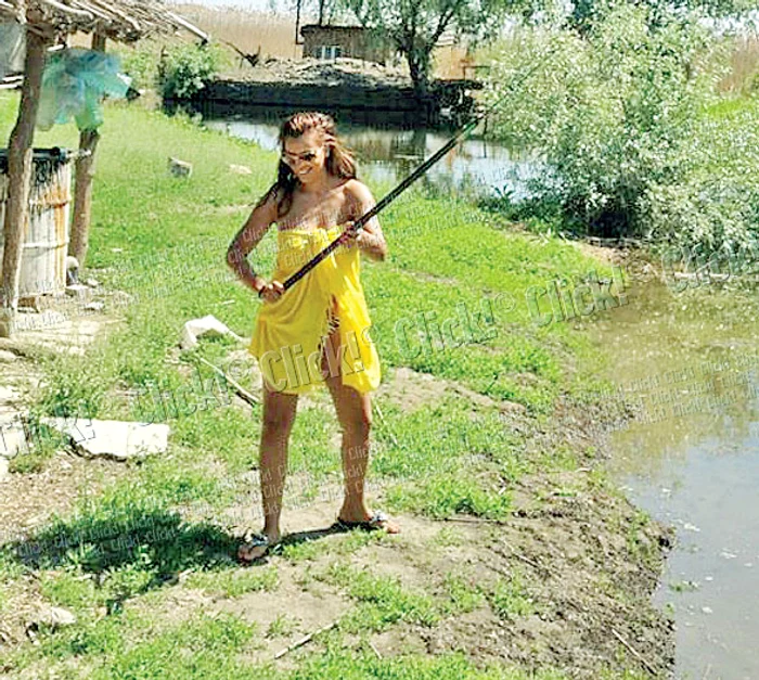 Ea a dat la peşte,  dar nu a prins  nici o fâţă