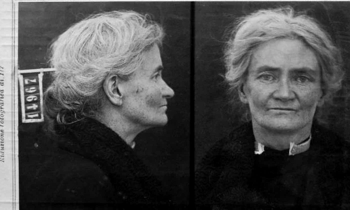 Violet Gibson, după arestarea sa, la 7 aprilie 1926 (© Wikimedia Commons)