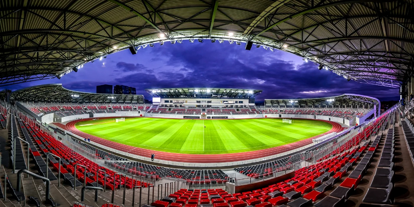Noul stadion municipal din Sibiu Foto Primăria municipiului Sibiu înainte de inaugurare