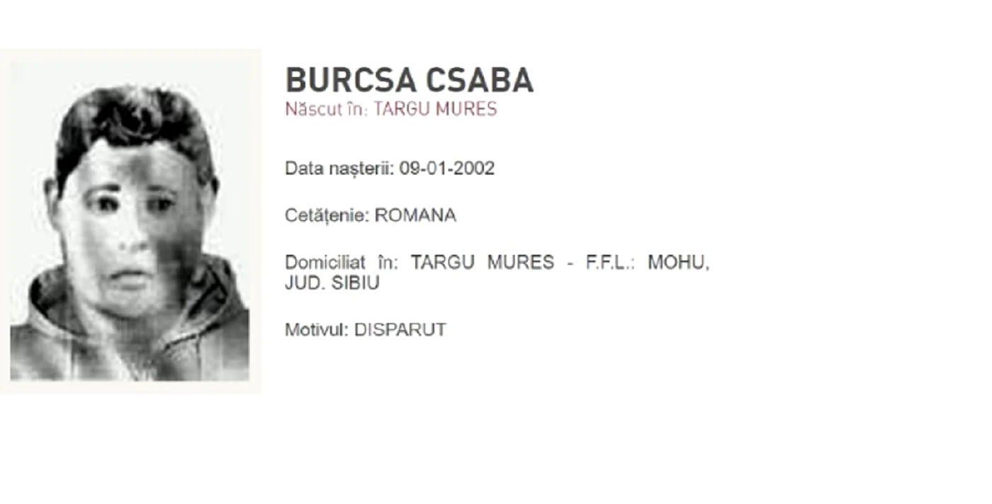Copil dispărut SURSĂ politiaromana.ro
