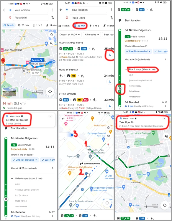 Prima parte a drumului spre Piața Unirii.