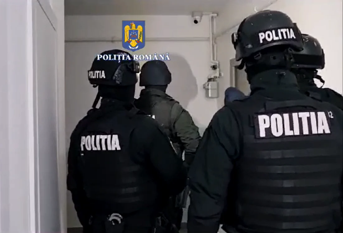 Trei bărbați au fost arestați preventiv. FOTO: captură video Poliția Română