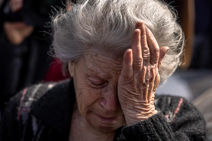 Femeie refugiata din Mariupol FOTO EPA-EFE