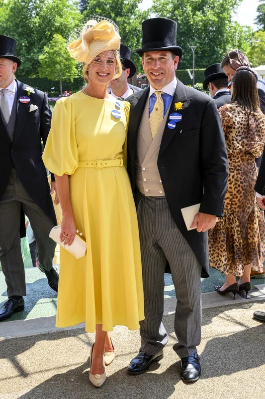 Harriet Sperling și Peter Philips, fiul Prințesei Anne, la Royal Ascot. FOTO: Profimedia