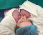 Prima pereche de gemeni de la maternitatea spitalului din Mioveni Foto: Primăria Mioveni jpg