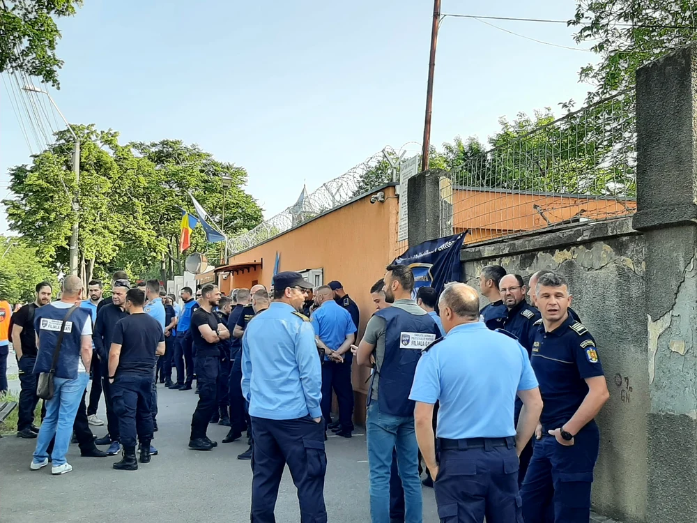 Protest la Penitenciarul de Maximă Siguranță Galați FOTO: C. Mazilu