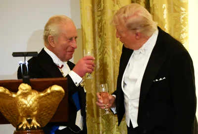 Charles și Trump FOTO AFP