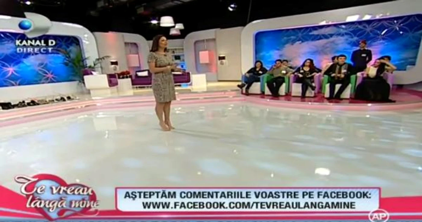 Gabriela Cristea, desculţă la emisiune