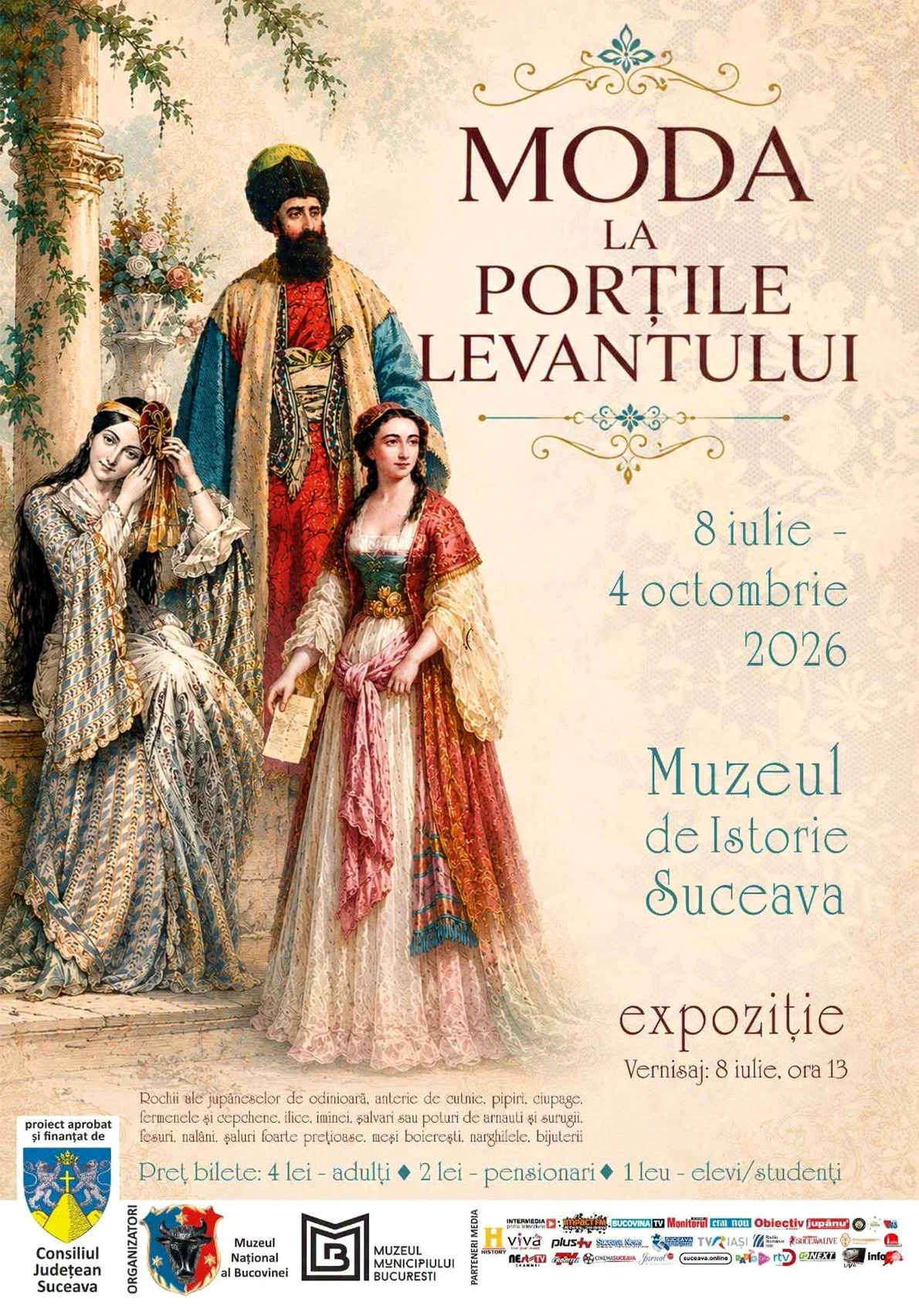 Vernisajul expoziției „Moda la Porțile Levantului”, la Muzeul de Istorie Suceava 