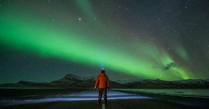 Aurora de culoare verde strălucitor FOTO: Getty Images