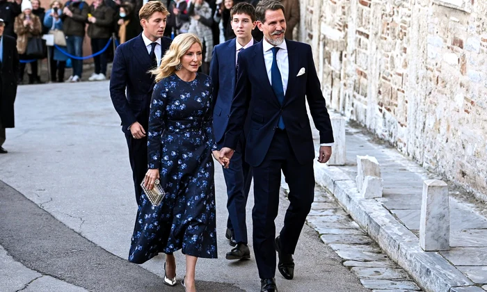 Prințul Pavlos și Prințesa Marie Chantal cu Prințul Constantin și Prințul Aristides la nunta Prințului Nikolaos   profimedia 0961130088 jpg