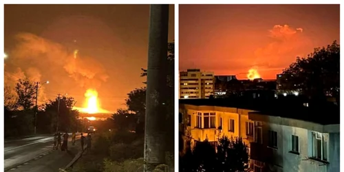 Atacurile rușilor în Ucraina, vizibile din România FOTO Facebook 