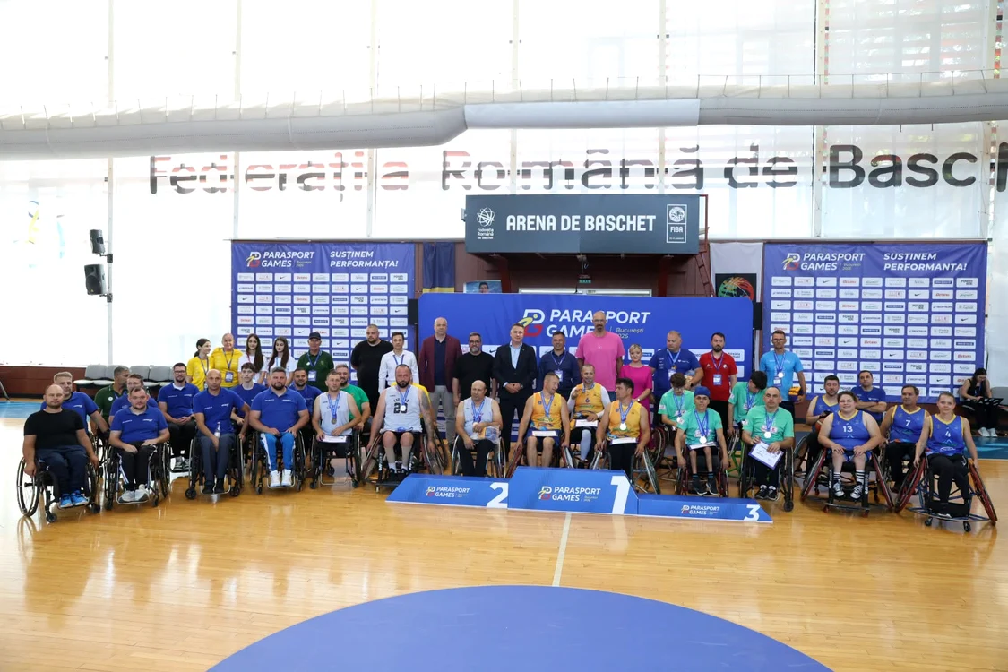 Meciurile de baschet 3x3 în scaun rulant s-au desfășurat în sala Federației Române de Baschet