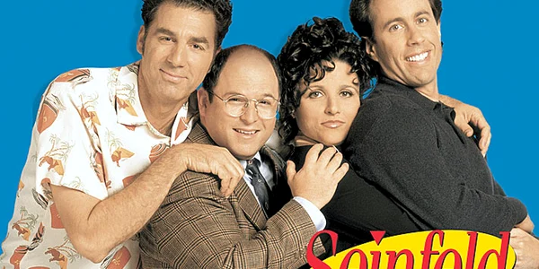 Jerry Seinfeld şi vecinul excentric Kramer (Michael Richards), George (Jason Alexander) și fosta iubită Elaine (Julia Louis Dreyfus) jpeg