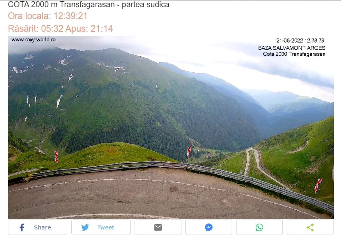Ce surprinde camera web montată la  Baza Salvamont Arges Cota 2000 Transfăgărăşan - Captură video roxy-world.ro