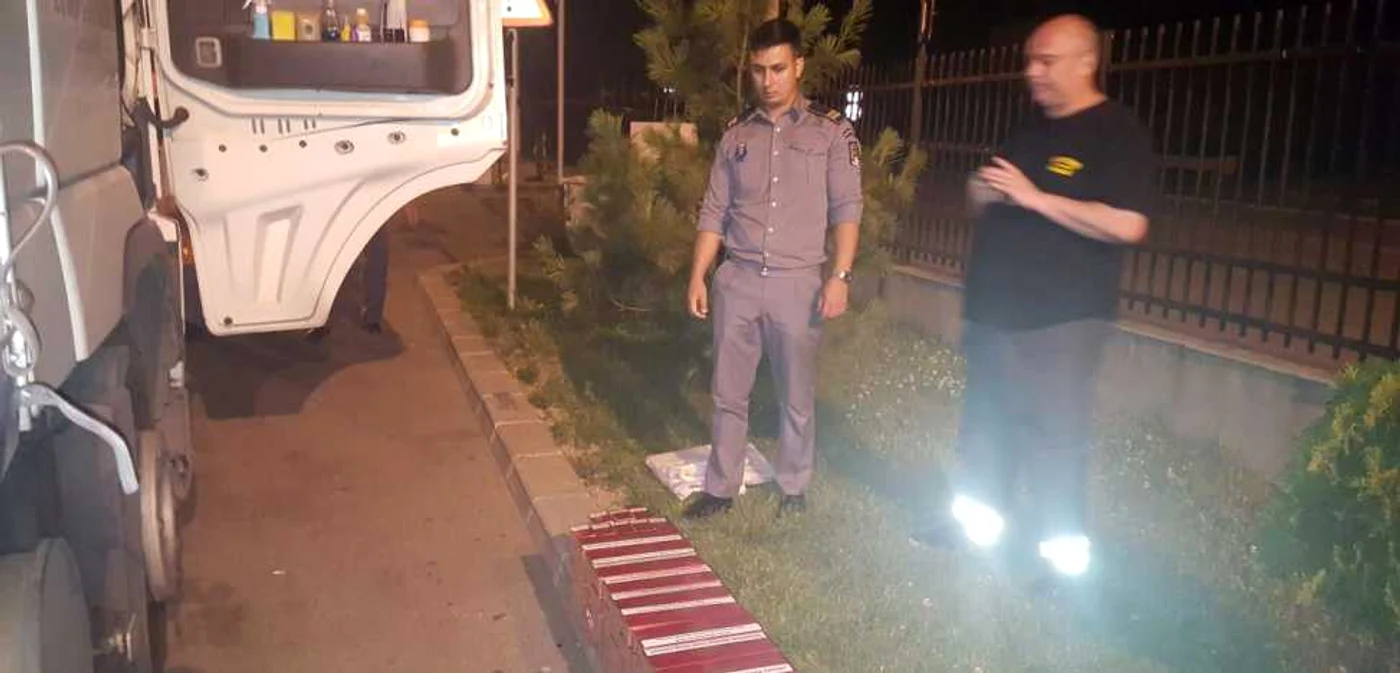Întreaga cantitate de ţigări a fost confiscată FOTO STPF Mehedinţi