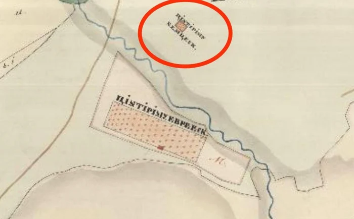 Cimitirul este reprezentat pe o hartă din sec. XIX  (© Facebook / Vasile Diaconu - archaeologist)