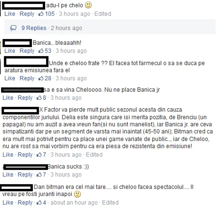 Fanii au lăsat multe comentarii prin care şi-au exprimat nemulţumirea