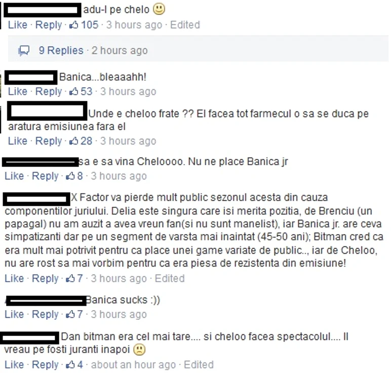 Fanii au lăsat multe comentarii prin care şi-au exprimat nemulţumirea