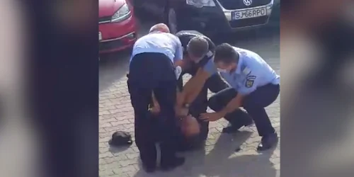barbatul a lovit un jandarm foto captura video