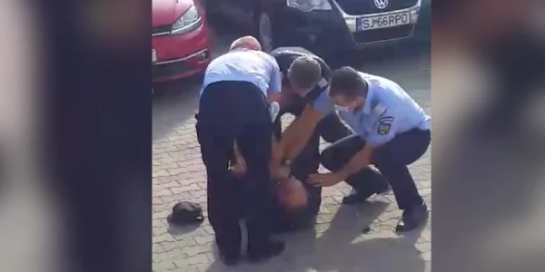 barbatul a lovit un jandarm foto captura video
