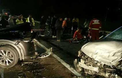 Groaznic accident pe E 70 FOTO IPJ Teleorman