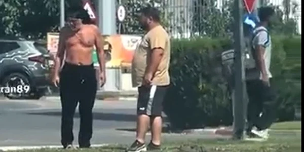 Gigi Becali, în inspecție la bustul gol. Captură TikTok