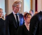 Marius Borg, Regele Haakon, Prințesa Ingrid Alexandra la procesiunile funerare.