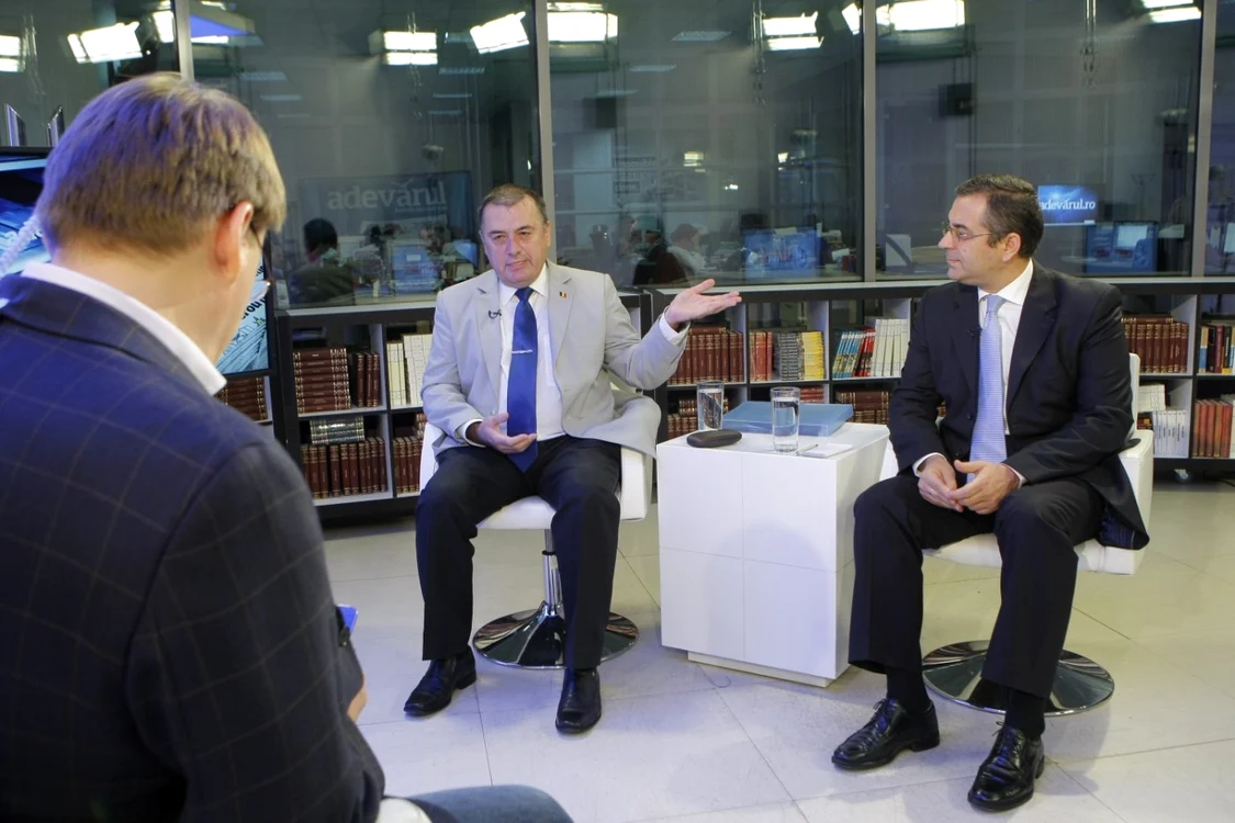 Claudiu Degeratu şi Ion Petrescu, la Adevărul Live / Foto Eduard Enea