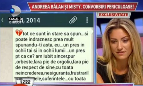Mesajele dintre Misty şi Andreea Bălan jpeg