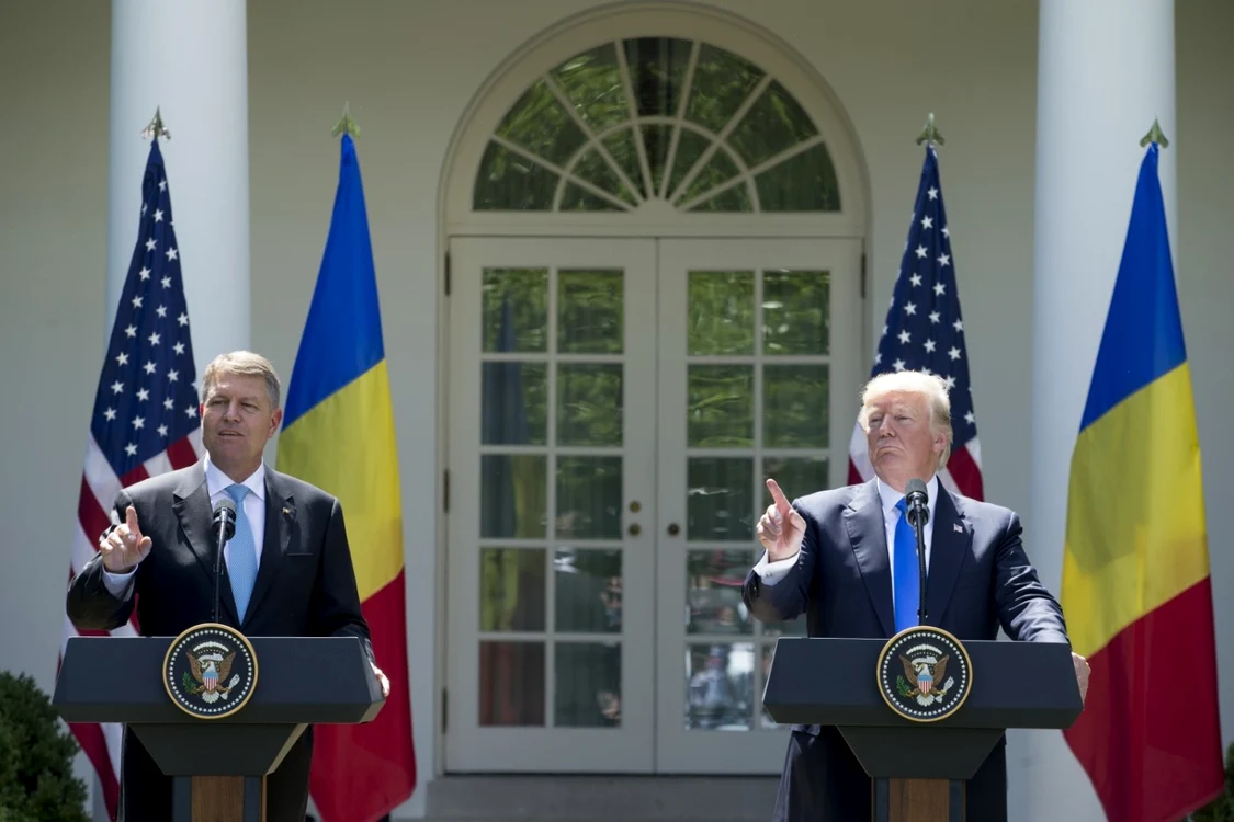 Klaus Iohannis şi Donald Trump. FOTO EPA EFE
