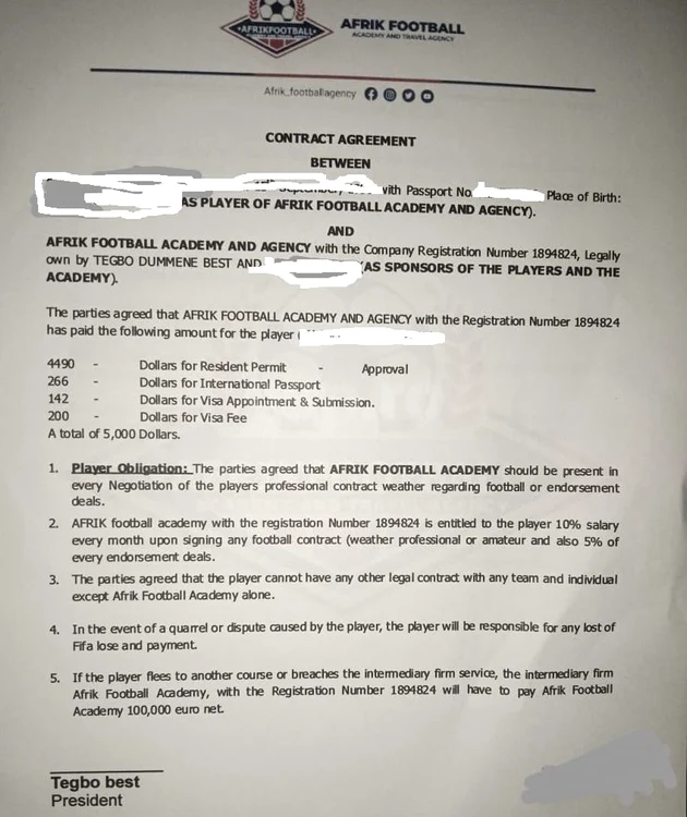 Modelul de contract pentru jucătorii aduși în România  Foto/GSP