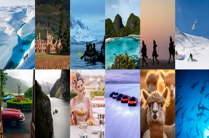 Colaj de imagini în locații spectaculoase
