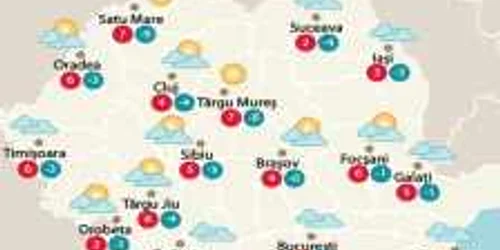 Temperaturile astăzi