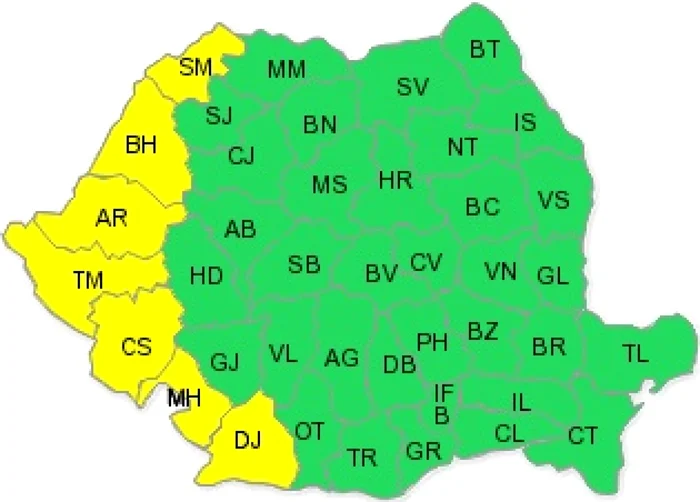Prognoza este stabiltă pentru marţi şi miercuri FOTO arhivă