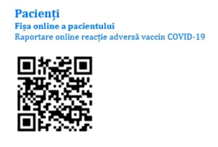 QR cod fisa raportare reactii adverse foto cncav