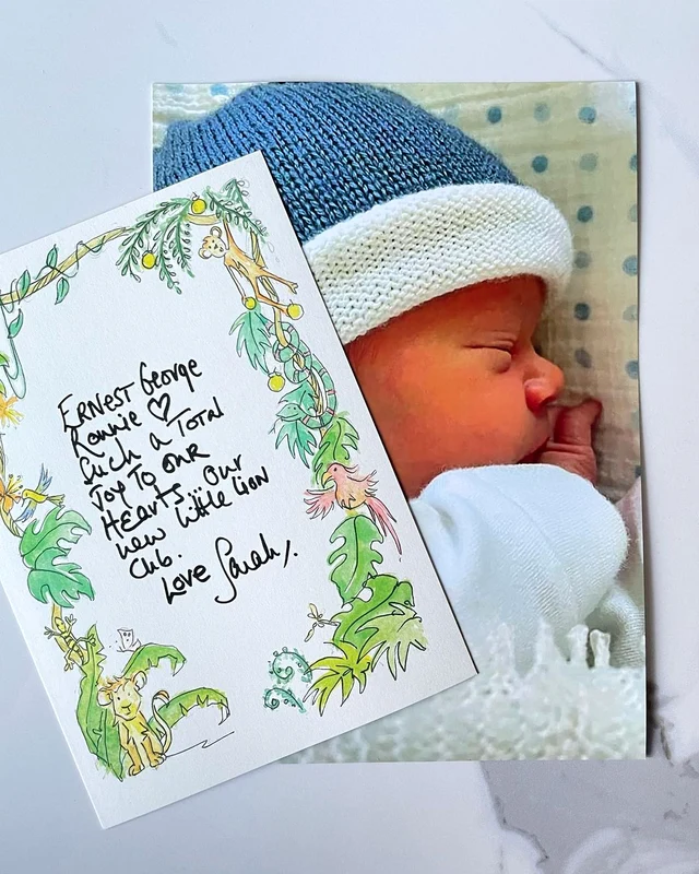 felicitare scrisă de Sarah Ferguson pentru nepotul ei
