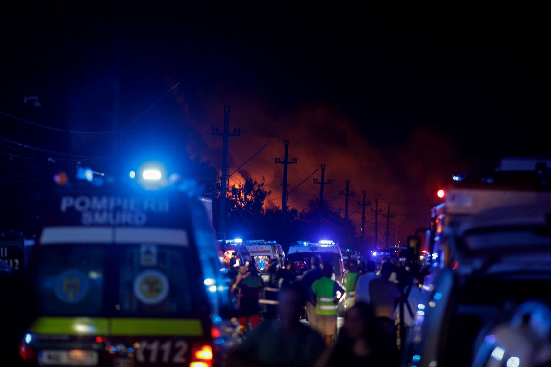 Explozie la o statie GPL din Crevedia.  Foto Inquam Photos Octav Ganea 