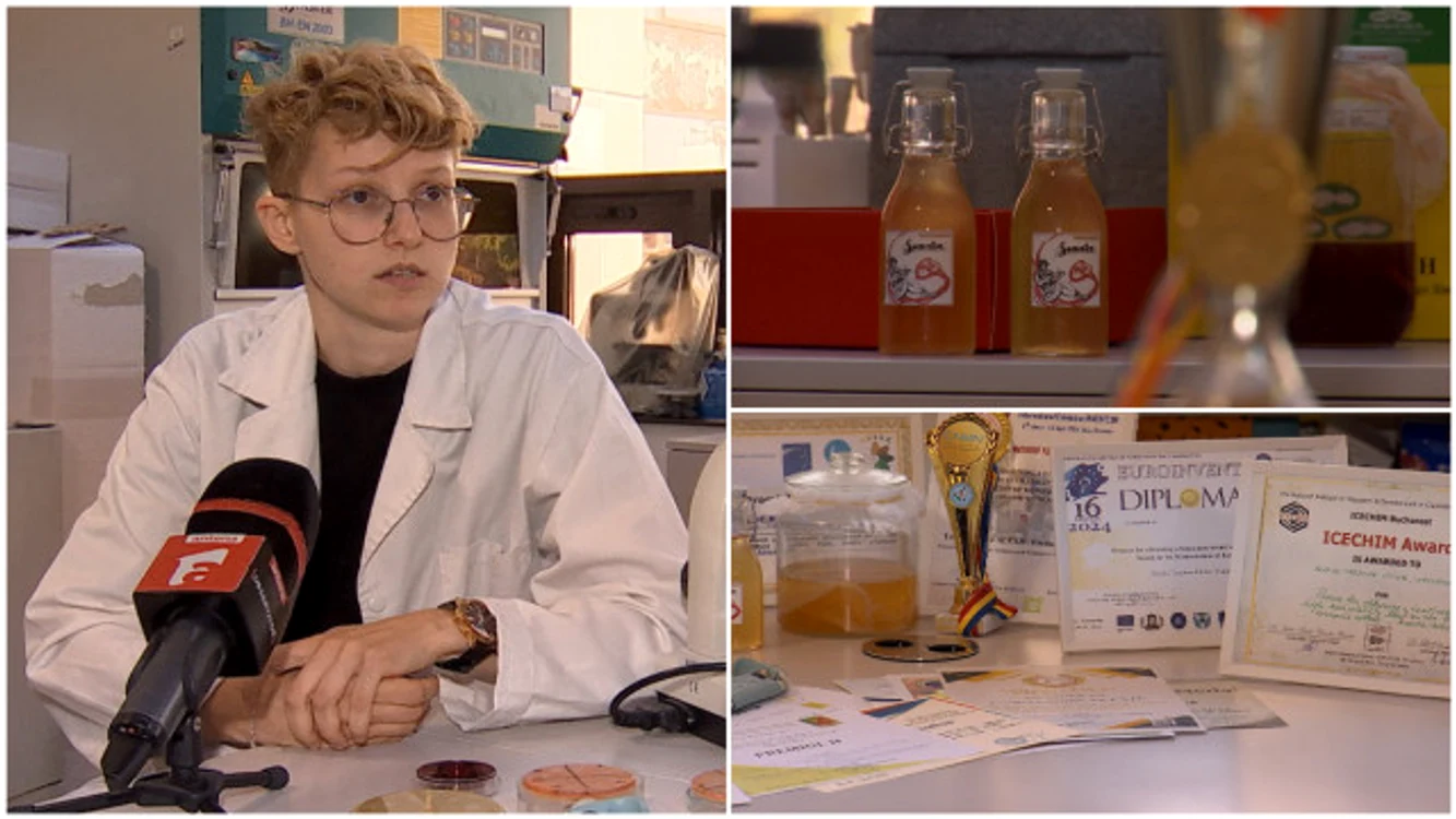 O tânără româncă a inventat o băutură probiotică.