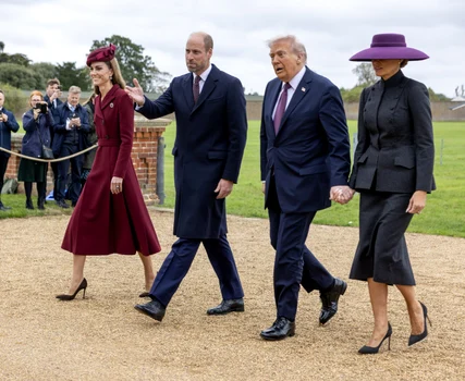 Kate Middleton și Prințul William cu Melania și Donald Trump
