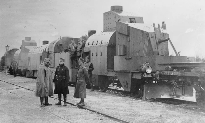 Tren blindat austro-ungar, la începutul Primului Război Mondial (© Wikimedia Commons)
